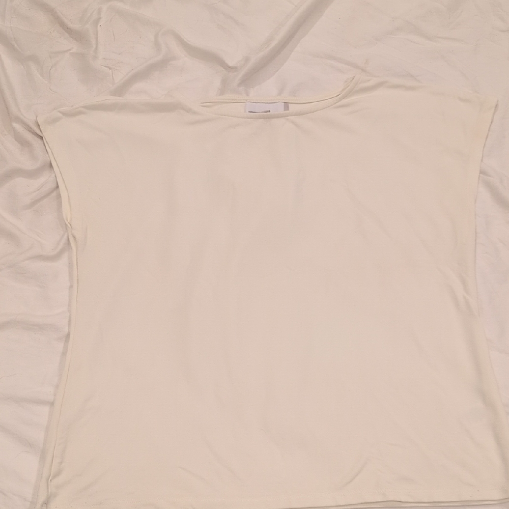Nordstrom Cream Short Sleeve Tee